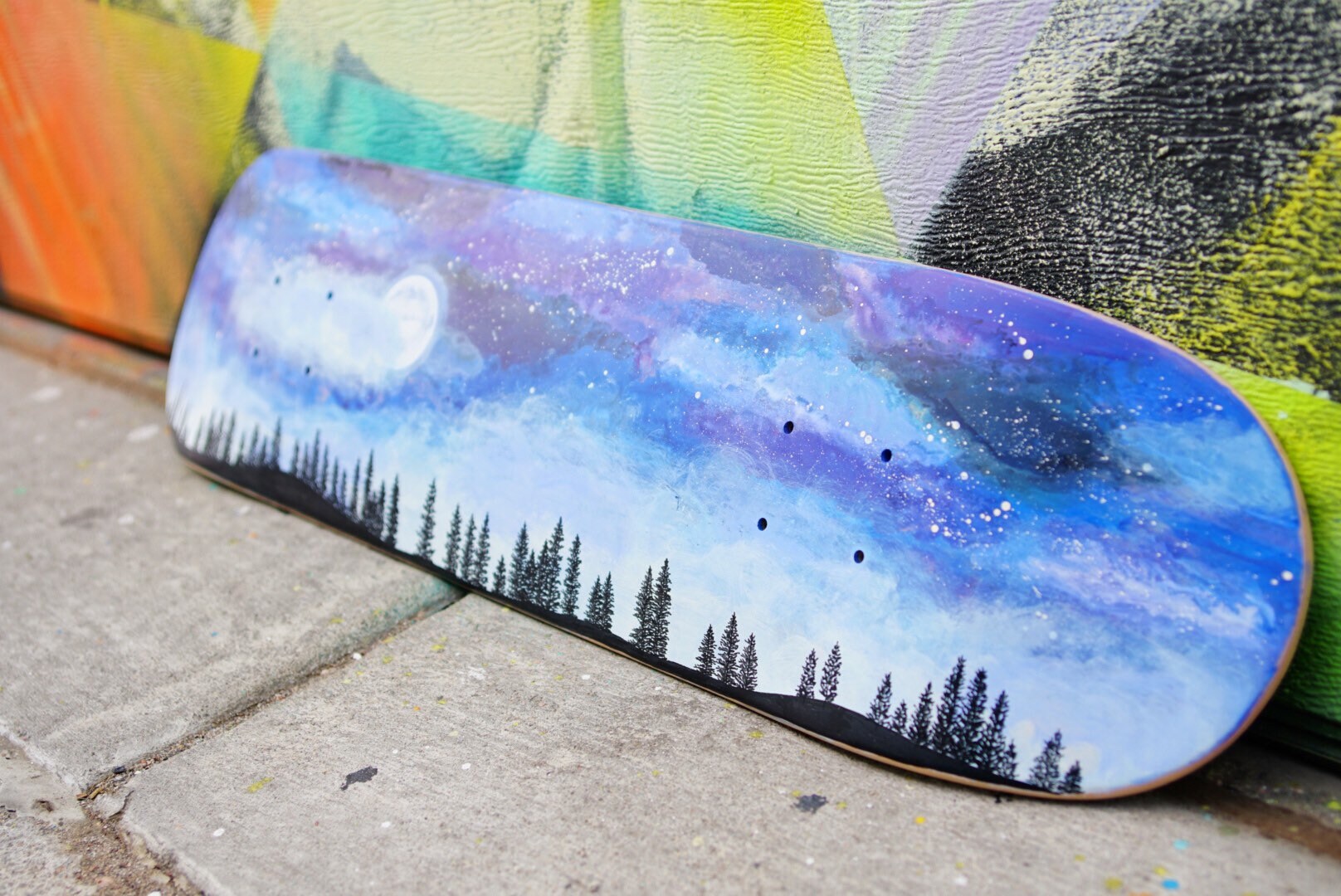 Custom Hand Painted Longboard Deck Your Very Own One of a Etsy