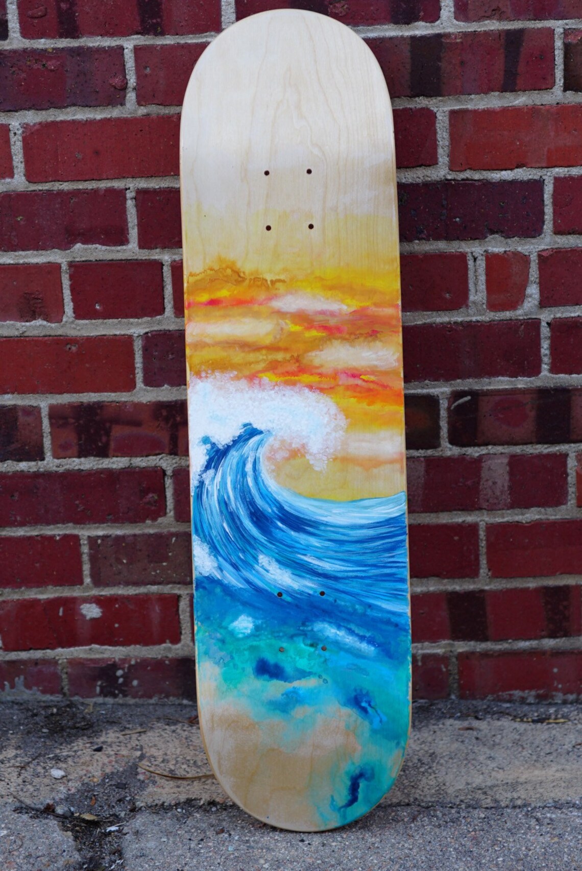 Custom Hand Painted Skateboard Deck Your Very Own One of a Etsy