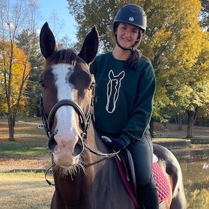 CLEARANCE | Original Custom Line Art Collection Crewneck Sweatshirt | Horse Head or Dog Ear Outline | sizes S-3XL | Multiple Color Options