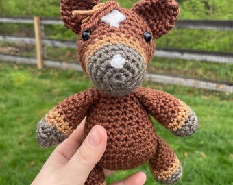 Custom Crochet Pocket Pony: Personalized Amigurumi Horse Plushie