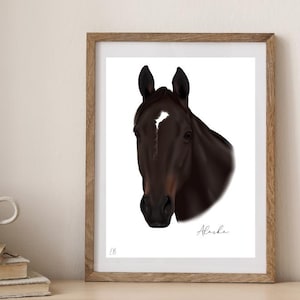 Custom Drawing of Your Horse | Custom Physical Print