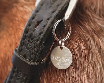 Custom Hand Stamped Bridle Tag | Dog Tag