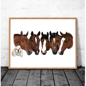 Custom Drawing of Your Horse | Custom Print or Canvas of Your Horse | Physical Print