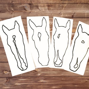 Custom Horse Head Vinyl Sticker: Original Line Art Decal