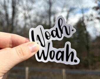 Equine Phrases "WOAH."  Classic Sticker | Two Font Styles