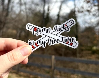 Funny Equestrian Classic Sticker | I Jump Sticks