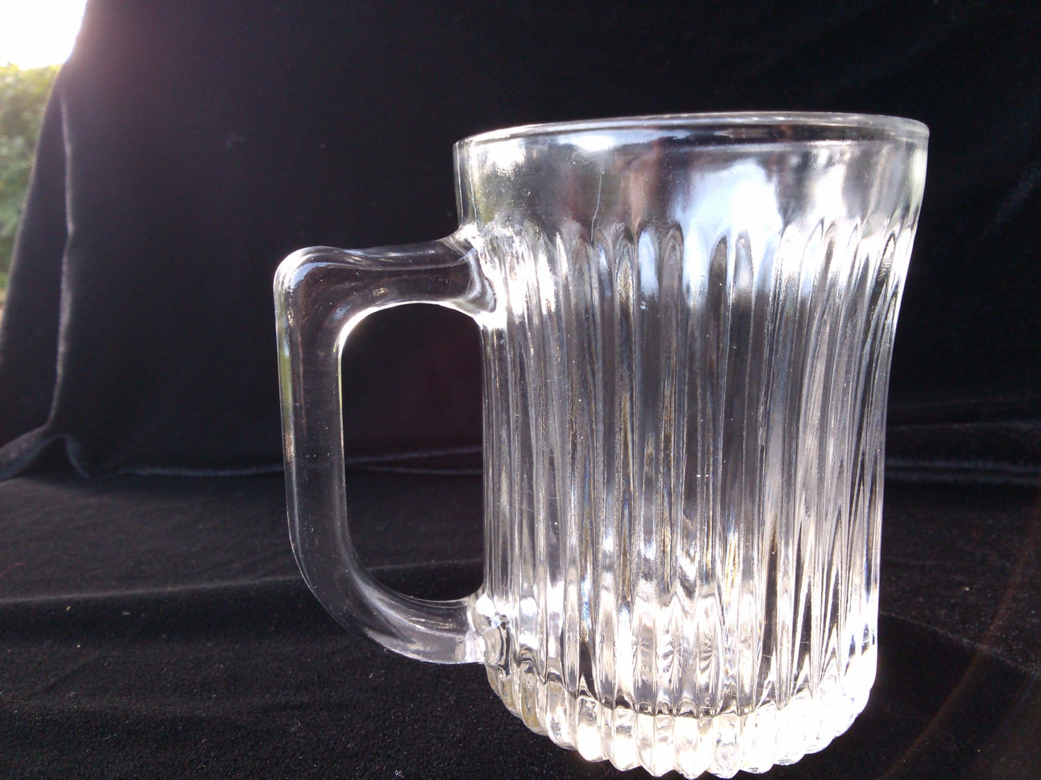 Vintage Clear Ribbed Glass Coffee Mugs KIG Indonesia with Etsy
