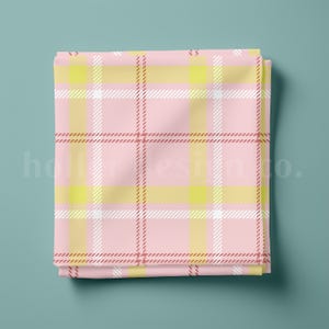 Girly Pink Plaid Pattern: Textured Twill Weave (Digital Download, 12x12 in, JPG)