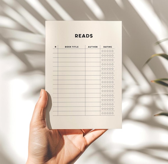 Retro Book Log Printable: Books I've Read, Reading Journal (PDF Download)