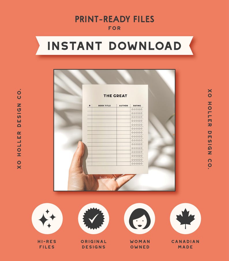 Retro Book Log Printable: Books I've Read, Reading Journal (PDF Download) image 3