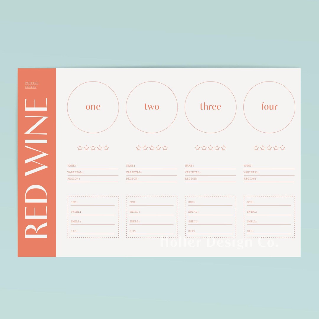 Wine Tasting Kit: Placemats & Cards, Galentine's Dinner, Girls Night ...
