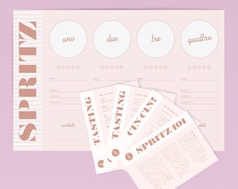 Spritz Tasting Kit – Bridal Shower, Bachelorette Party Game (Digital Download)