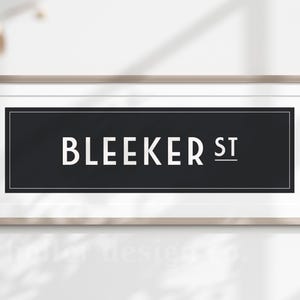 Bleeker Street Sign Print: NYC Greenwich Village Art (Digital Download)