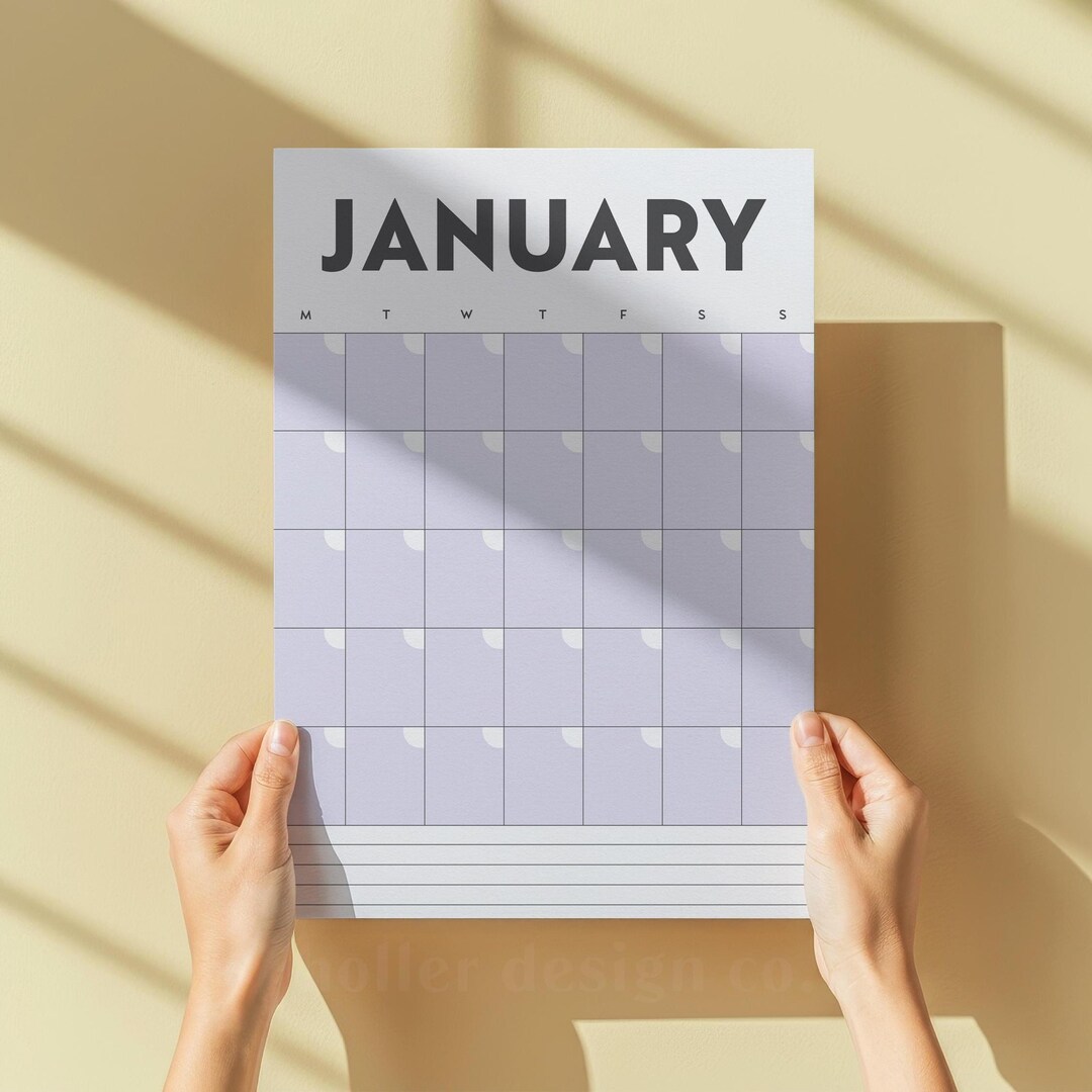 Pastel Wall Calendar: Modern Neutral Colors, DIN A3 (digital Download ...