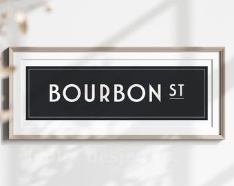 Bourbon Street Sign Svg New Orleans Digital Download Cut and Print