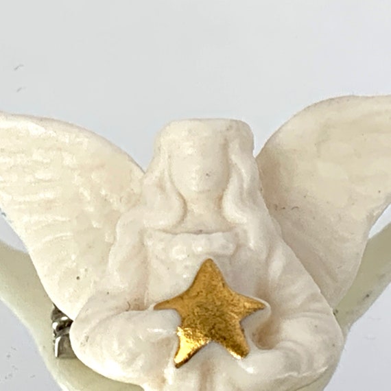 Lenox Porcelain Christmas Angel Brooch Rare Beauty Holiday Wedding View 2