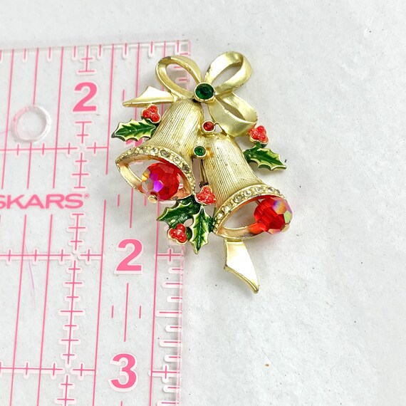 Christmas Bell Brooch, Christmas Bells, Holiday P… - image 4