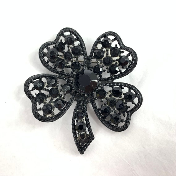 Weiss Costume Jewelry Four Leaf Clover Japanned R… - image 6