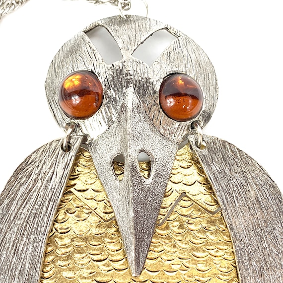 Massive Crow Bird Necklace Kenneth J Lane KJL Copy - image 2