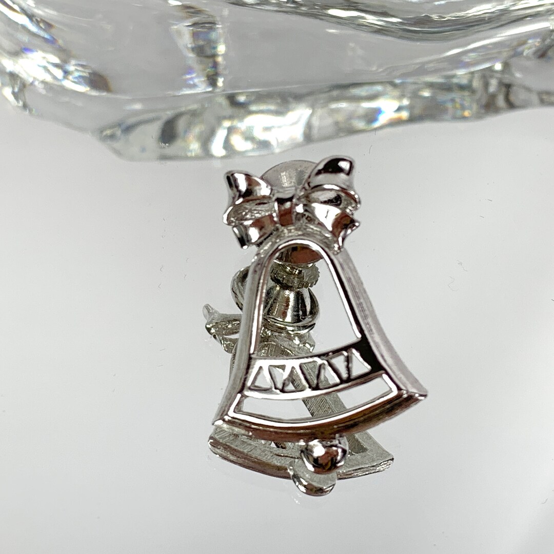 Silver Bell Lapel Pin Tie Tack Rare Beauty Vintage Etsy