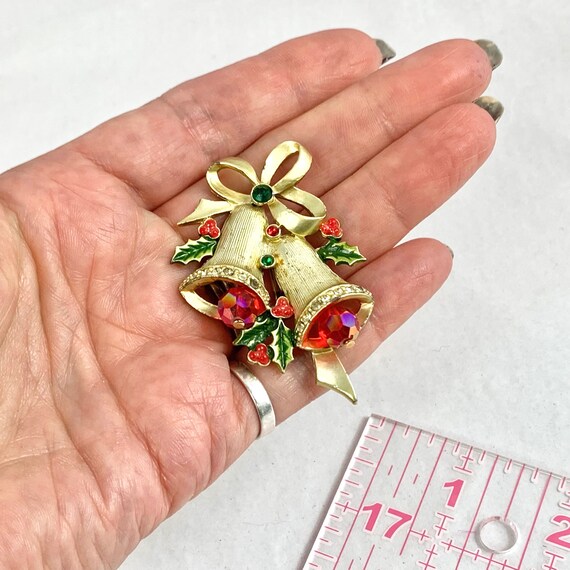 Christmas Bell Brooch, Christmas Bells, Holiday P… - image 2