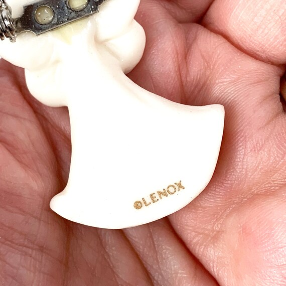 Lenox Porcelain Christmas Angel Brooch Rare Beauty Holiday Wedding View 4