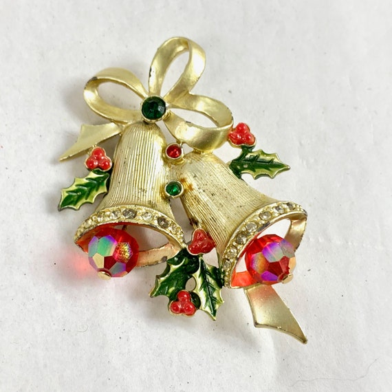 Christmas Bell Brooch, Christmas Bells, Holiday P… - image 9