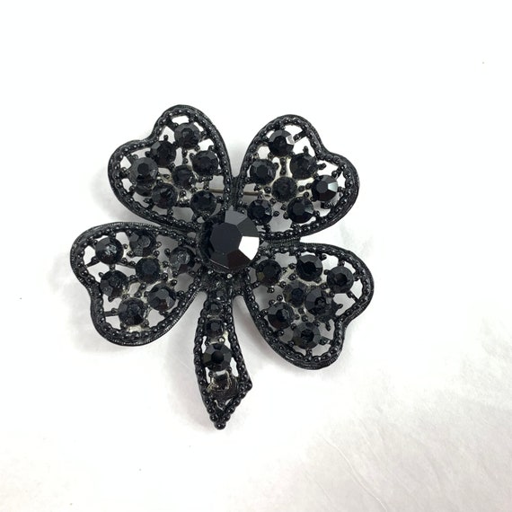 Weiss Costume Jewelry Four Leaf Clover Japanned R… - image 7