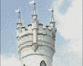 Cross stitch pattern, pdf pattern, counted cross stitch chart, needlecraft printable pattern, cross stitch design, Swallow's Nest