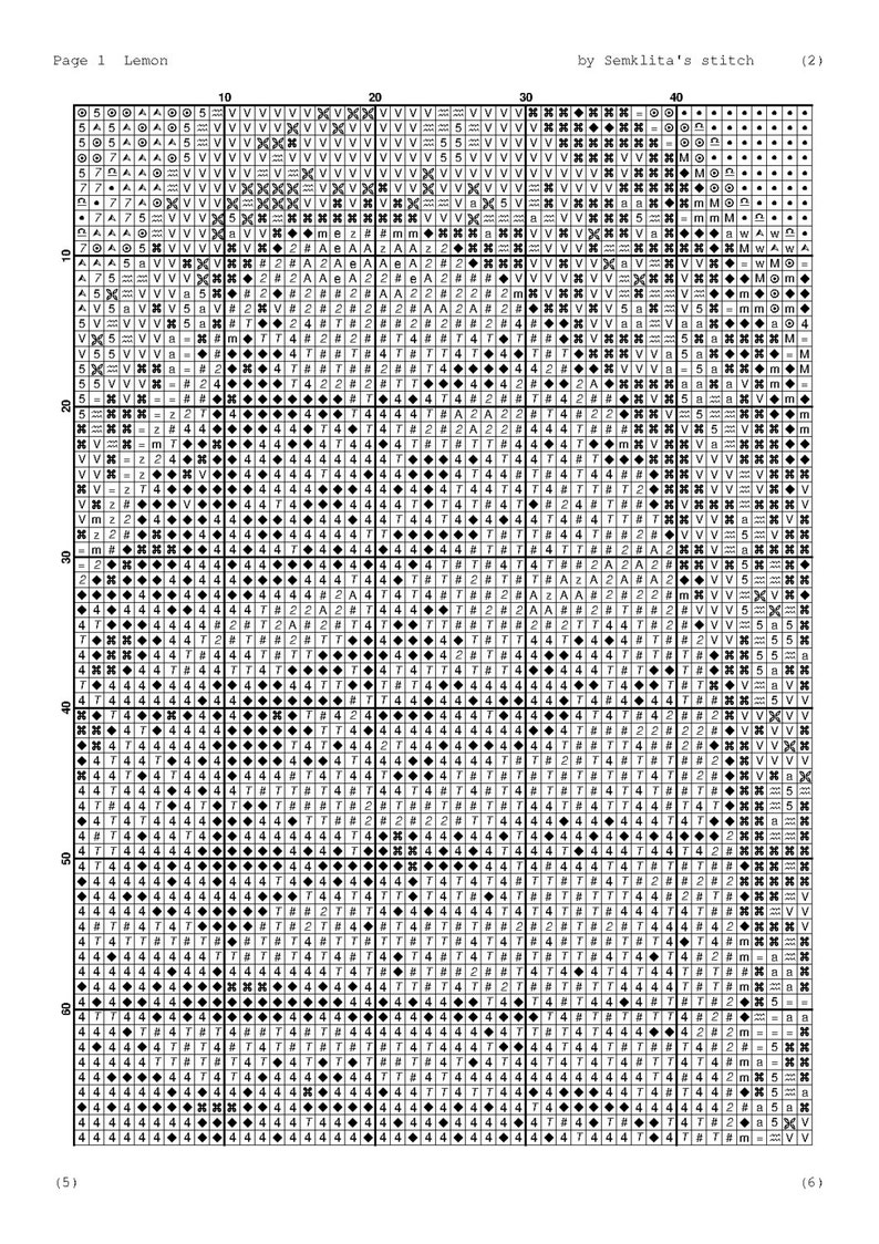 PDF Cross Stitch Pattern Pdf Counted Cross Stitch Chart Etsy