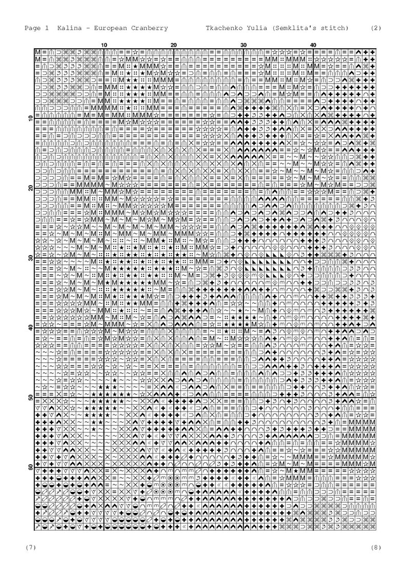 Cross Stitch Pattern, Pdf Pattern, Counted Cross Stitch Chart