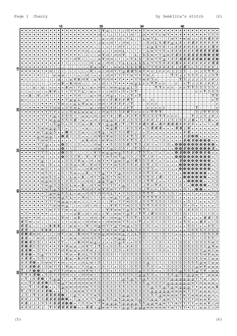 PDF Cross Stitch Pattern, Pdf Counted Cross Stitch Chart, Needlecraft ...