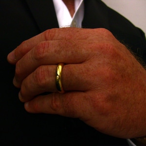 Solid 24K pure Gold wedding band style ring
