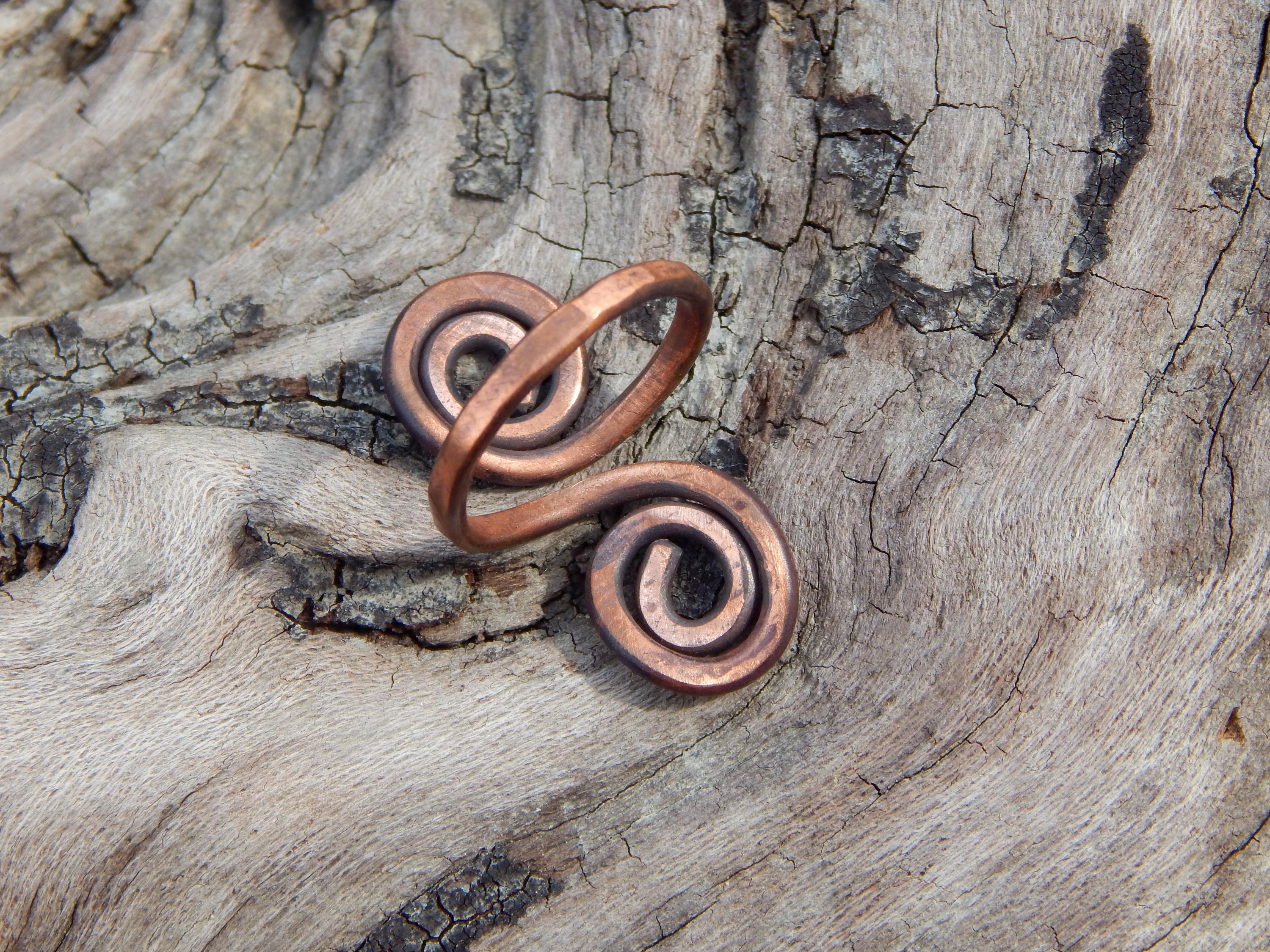 Copper spiral size 6.5 ring - Thumbnail 6