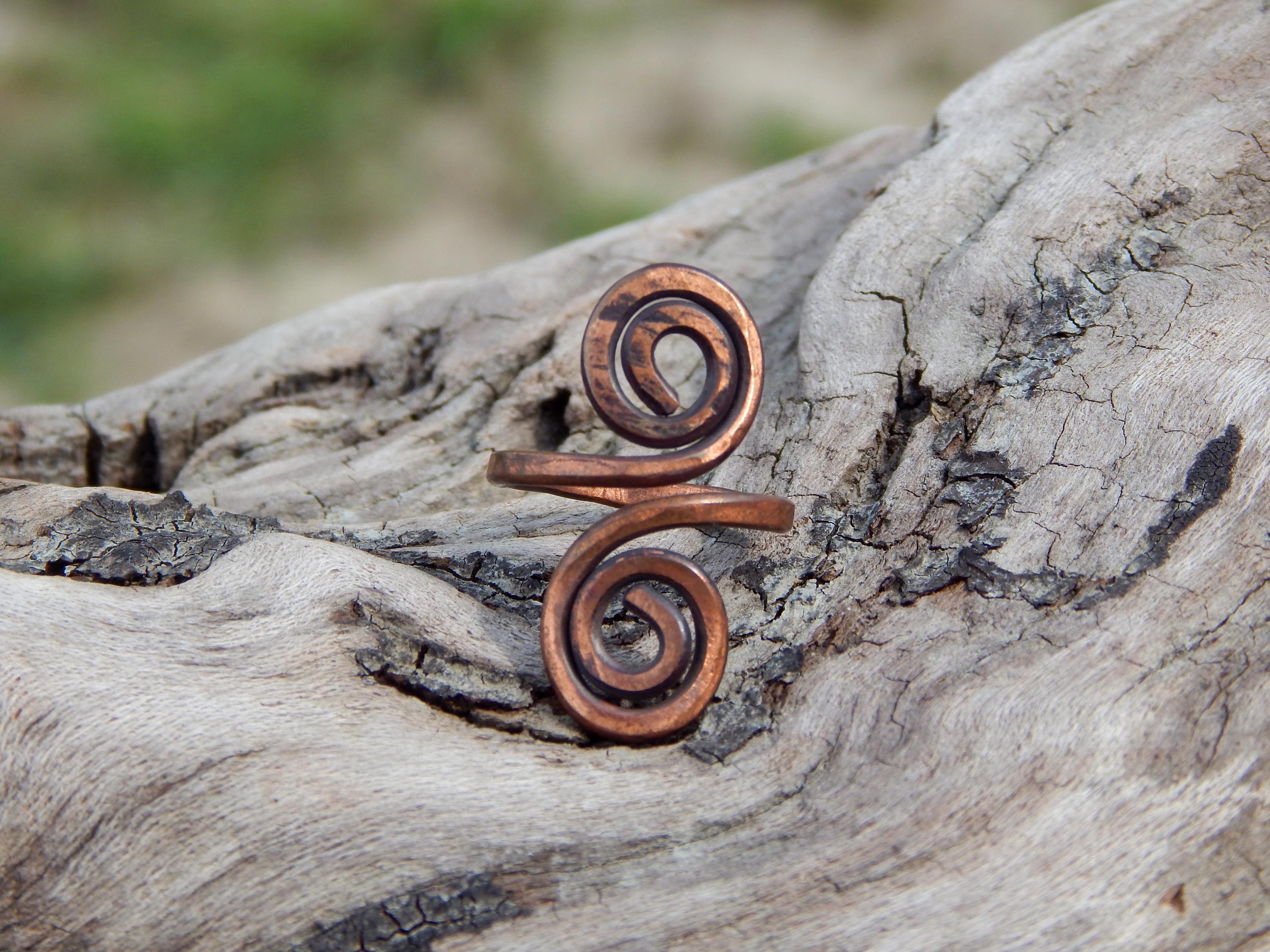 Copper spiral size 6.5 ring - Thumbnail 4