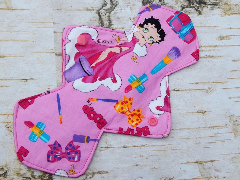 regular pad period pad menstrual pad Betty Boop washable cloth pad flannel pad ready to ship 10 inch cloth pad reusable fabric pad