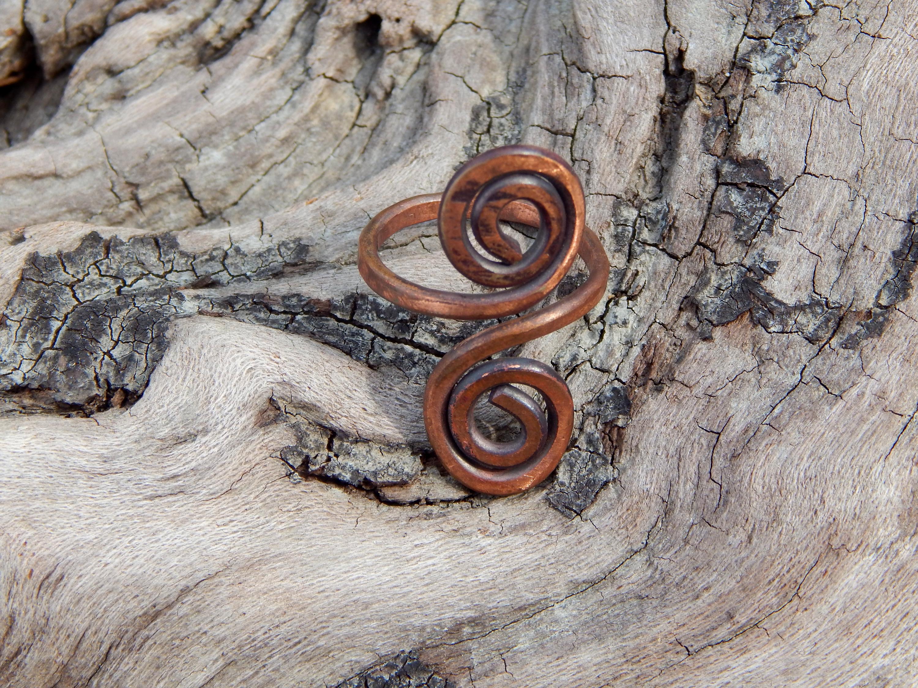 Copper spiral size 6.5 ring - Thumbnail 5