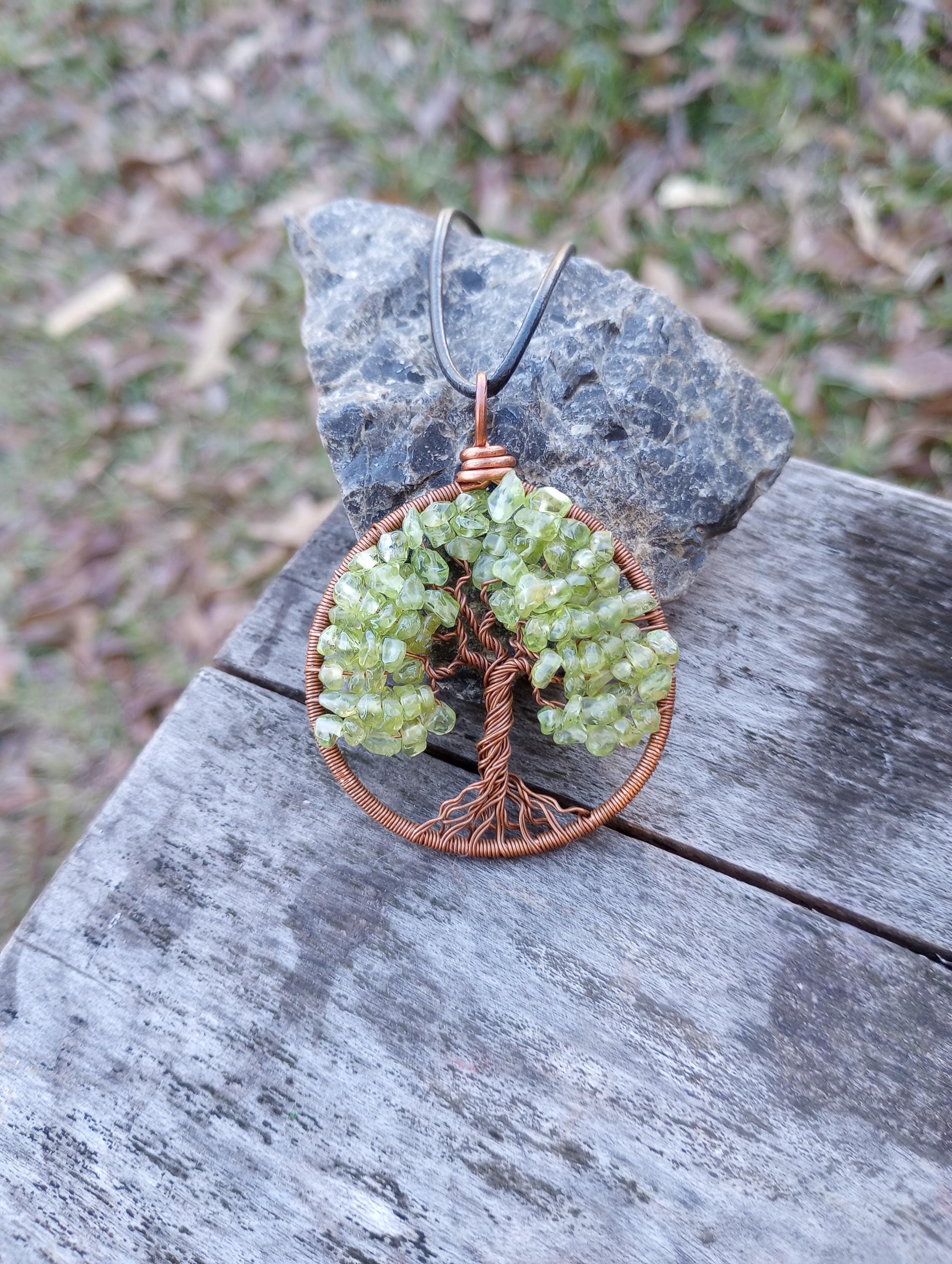 Peridot tree of life pendant - Thumbnail 5