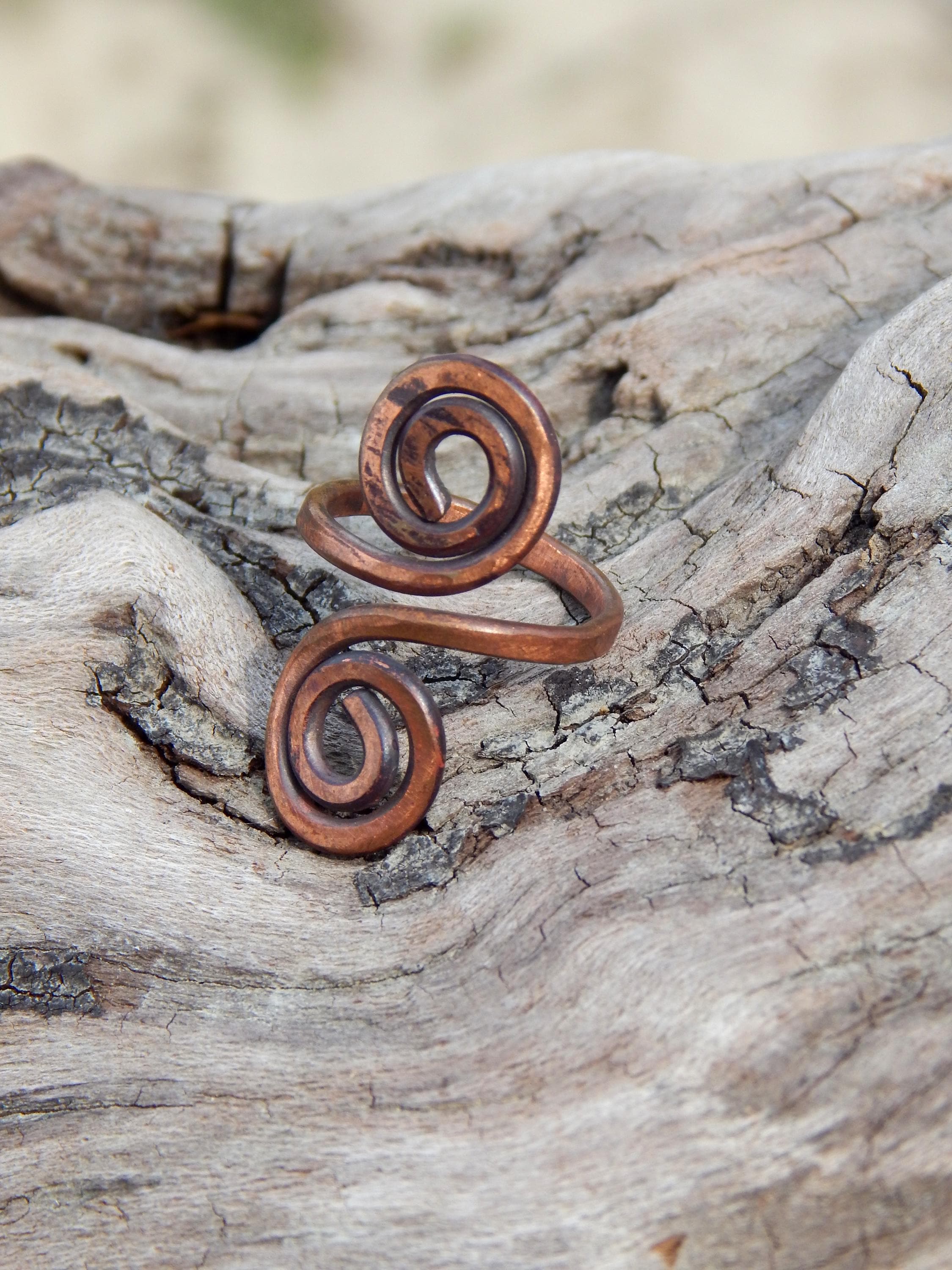 Copper spiral size 6.5 ring - Thumbnail 2