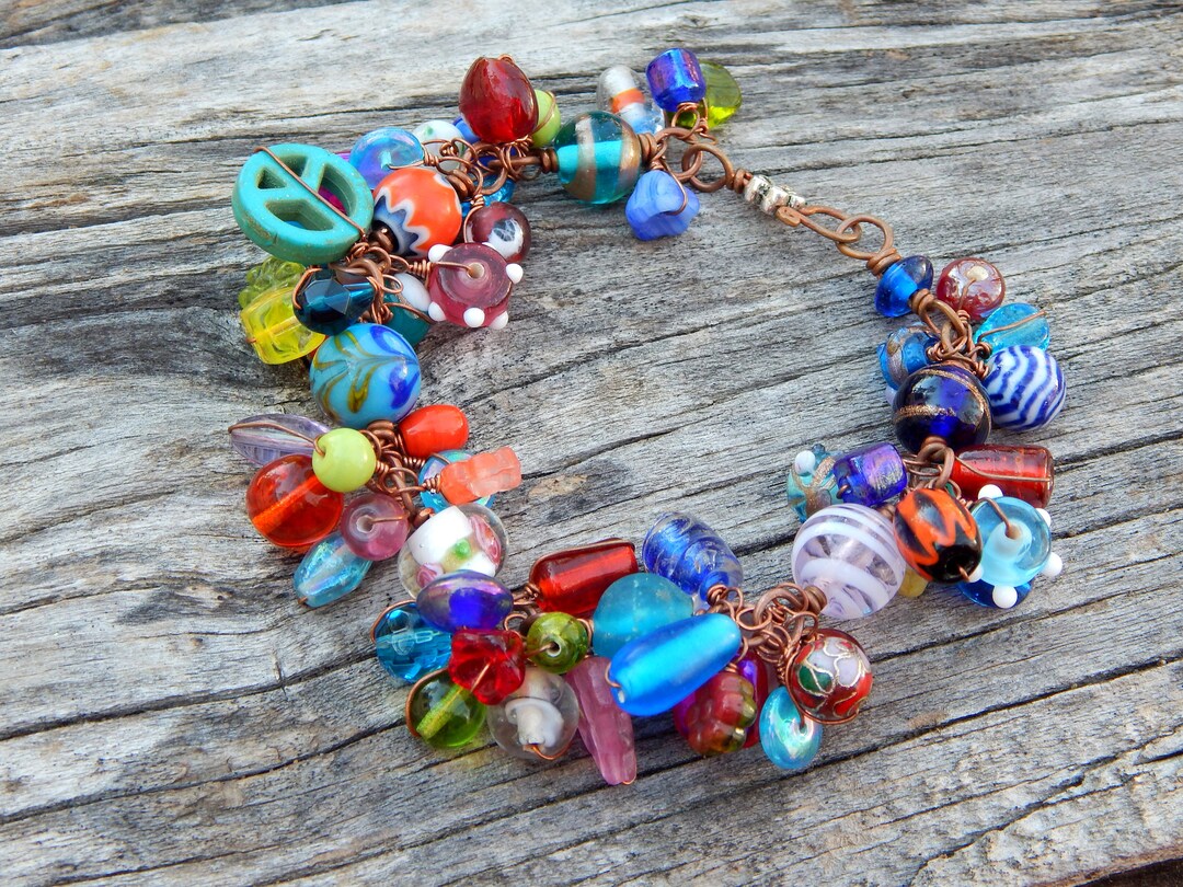 Cha Cha Bracelet Glass Bead Bracelet Gift for Mom Colorful - Etsy