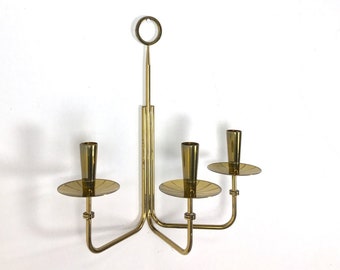 Rare Vintage Tommi Parzinger For Dorlyn Brass Wall Candelabra Sconce Mid Century Modern