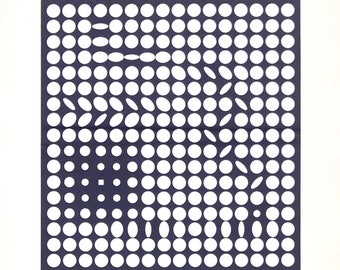 Vintage Victor Vasarely Op Art Lithograph 1970s
