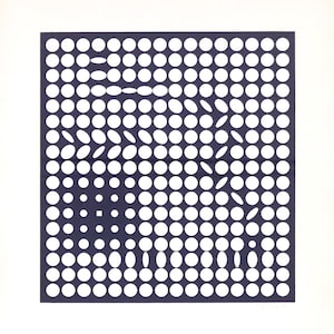 Vintage Victor Vasarely Op Art Lithograph 1970s