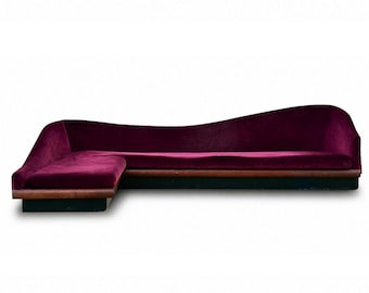 Mid Century Modern Adrian Pearsall Cloud Sofa in Walnut for Craft Associates 1960s