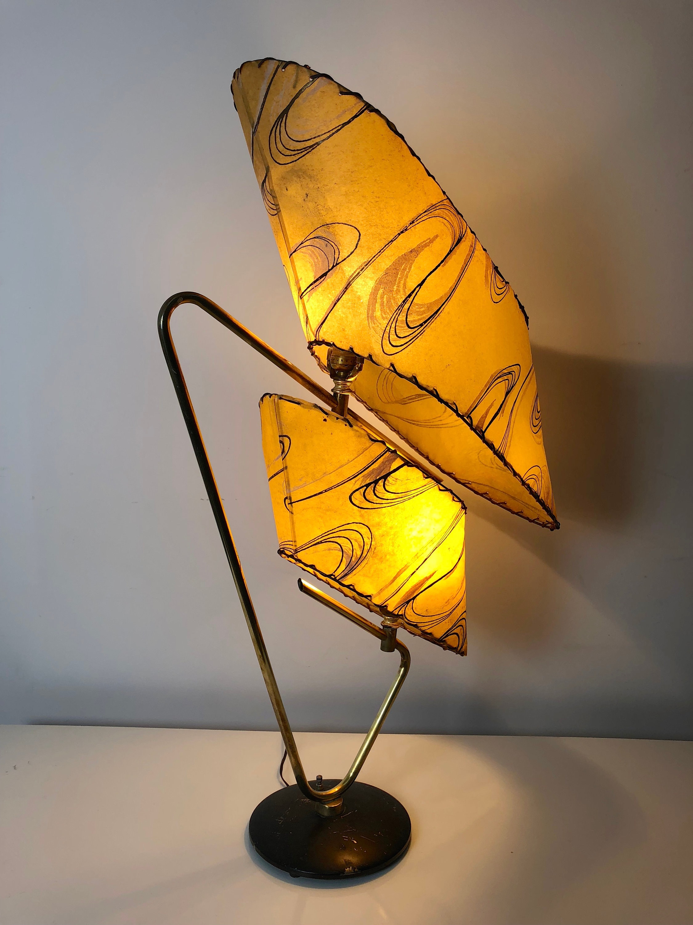 Vintage Atomic Table Lamp attributed to Majestic, 1950's
