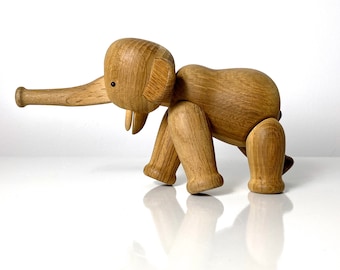 Vintage Original Kay Bojesen Articulated Elephant Figurine 1950s