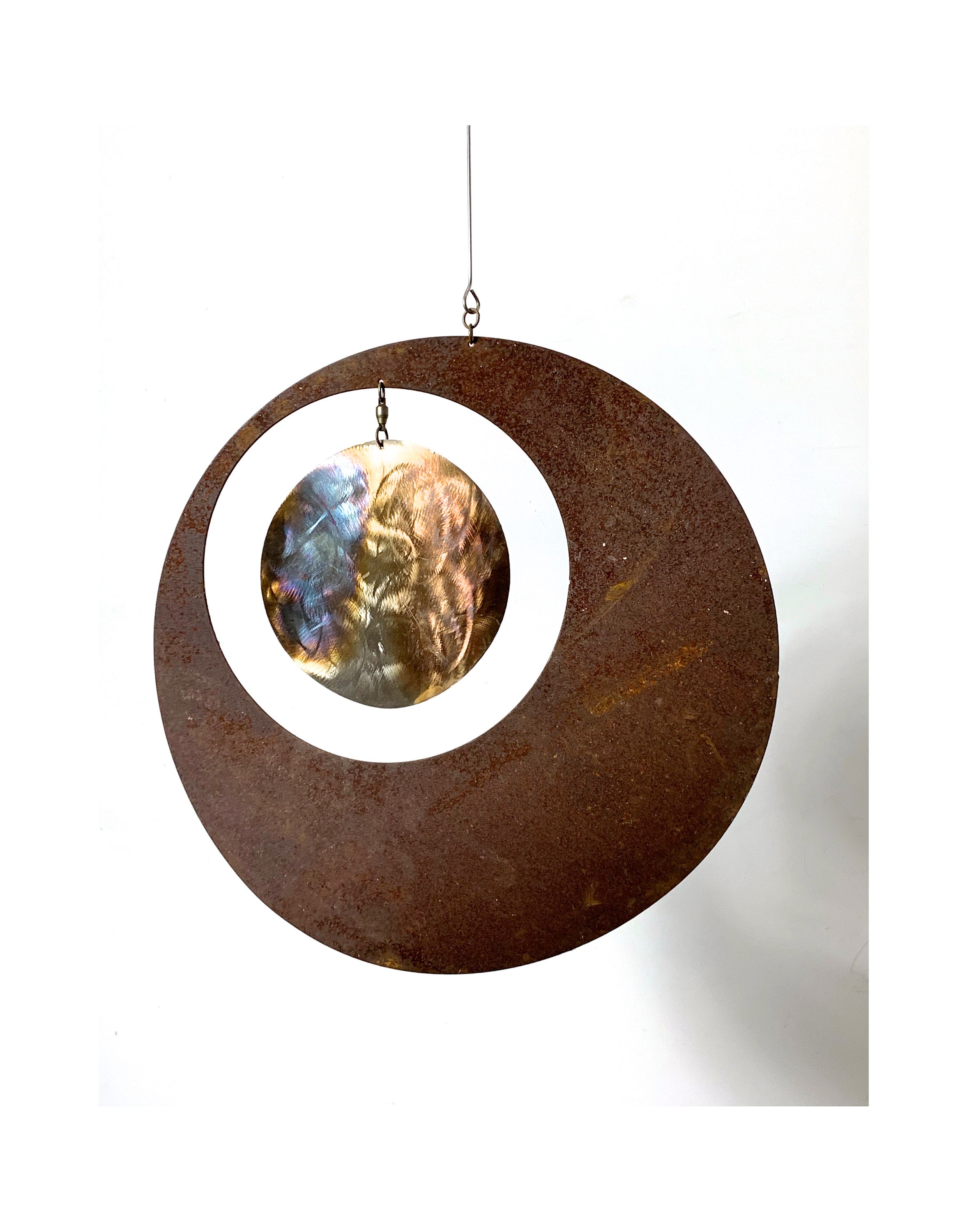 Large Modernist Steel Outdoor Hanging Mobile Sculpture 1970's