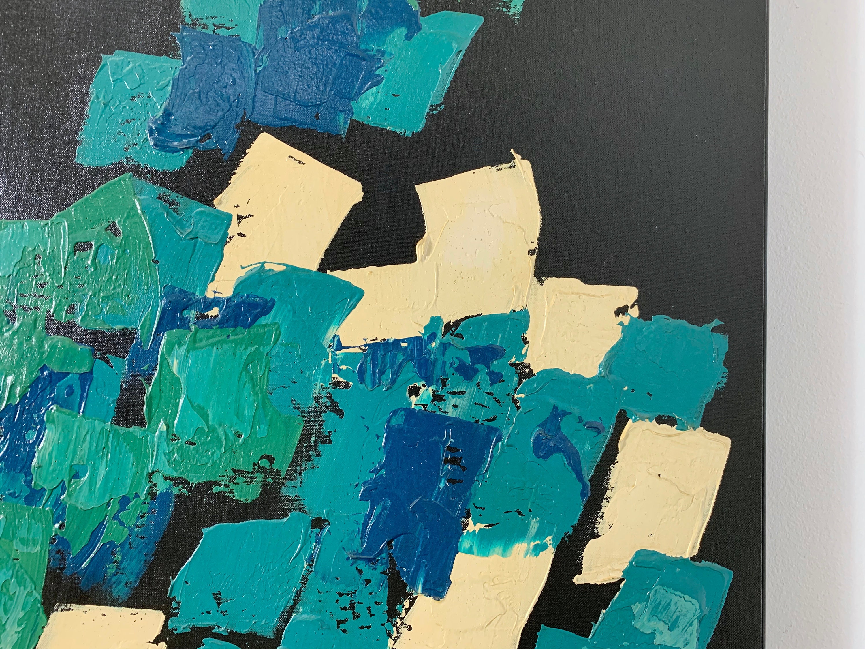 49x37 Mid Century Modern Abstract Original Signed Painting 1960's