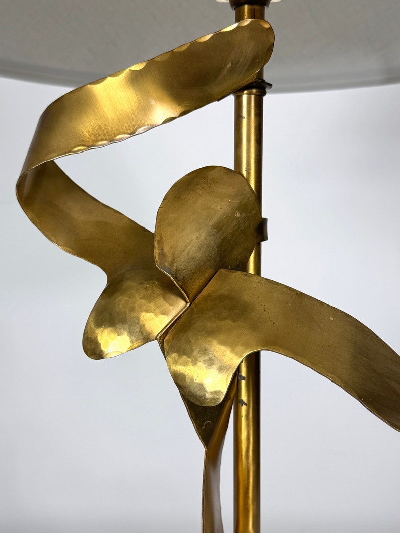 Mid Century Modern Yasha Heifetz Abstract Brass Figurative Table Lamp 1950s image 7