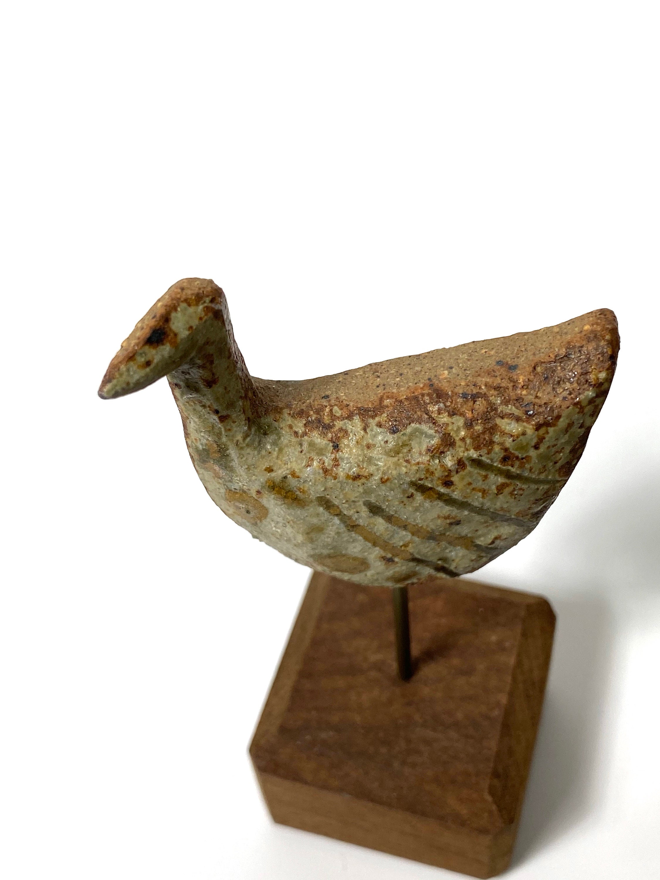 Pair Richard Peeler Pottery Bird Sculptures 1960s